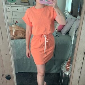 Lou and Grey Casual Orange Drawstring Dress